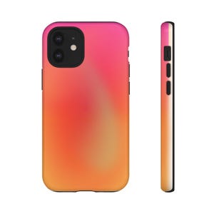Telefoonhoesje met zonsonderganggradiënt | iPhone 13/12/15/16-hoesje | Stevige hoes met esthetische ombré | Aangepaste beschermhoes