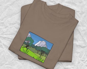 Disc Golf T-Shirt: Mountain Course Design, Frisbee Golf Apparel