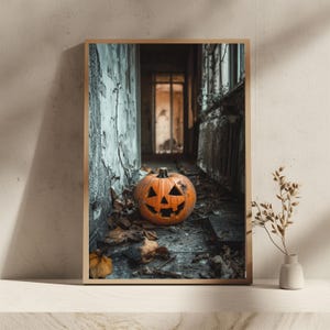 Scary Pumpkin | Spooky Halloween Home Decor | Digital Wall Print | Halloween | AI Art | Digital Download | Printable Art