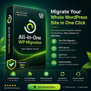 All-in-One WP Migration Plugin Unlimited Extension GPL | 100GB Import Export | WordPress Backup Restore Tool | Instant Download