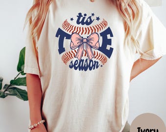 Tis The Season Baseball Shirt, Comfort Colors® Tee, Baseball Season Shirt, Sports Lover Gift, Cute Baseball Tee, Game Day Shirt