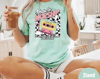 Made to Worship Comfort Colors® Shirt, Retro Christian Tee, Psalm 150:6 Shirt, Worship Music Shirt, 90s Style Faith Shirt, Youth Group Tee