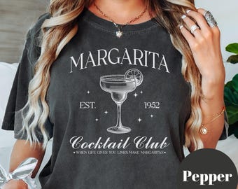 Margarita Cocktail Club Shirt, Comfort Colors® Tee, Margarita Lover Gift, Cocktail Shirt, Funny Drinking Tee, Retro Bar Shirt