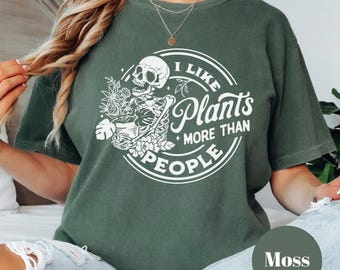 Funny Plant Lover Shirt: Skeleton Gardener Comfort Colors Tee
