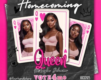 Editable Hoco Queen Flyer: Y2K Homecoming Template (Digital Download)