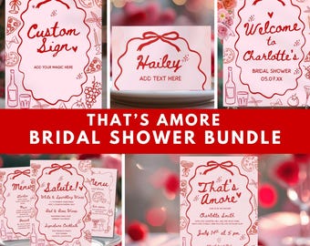That's Amore Bridal Shower Bundle: Hand-Drawn Italian Summer Decor (Digital Download)