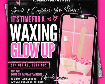 Wax Deals Bookings Flyer,Wax Booking Flyer,Body Wax Booking Flyer,Wax Flyer,New Client Deal  Flyer,Deals Template,wax books open Flyer,diy