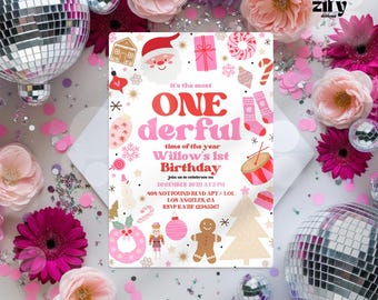 Winter Onederland 1st Birthday Invitation: Santa Nutcracker (Digital Download)