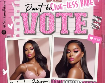 Editable Hoco Queen Flyer: Y2k Homecoming Template (Digital Download)