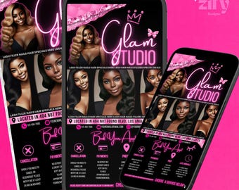 Pink Glam Acuity Scheduling Website Template (Canva Editable)