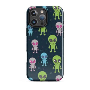 Leuk Alien iPhone-hoesje, Retro Galaxy Aesthetic