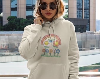 Pastel Bliss Rainbow Soft Hoodie
