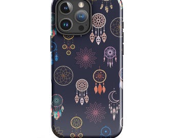 ドリームキャッチャー iPhoneケース、ボヘミアンムーン天体カバー