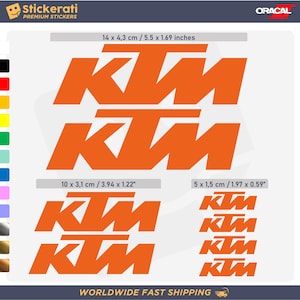 KTM Decal Sticker Kit Vinyl Sticker KTM Decor Motorcycle Decal Mountain Bike Super Duke Supermoto Logo Vinyl Motard Autocollant Aufkleber