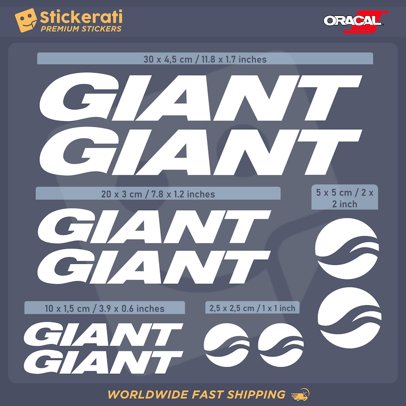 GIANT Stickers Kit Decals Vinyl Sticker Autocollant Aufkleber Mountain