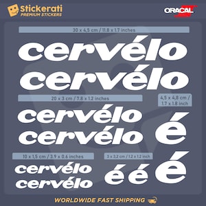 Kit adesivi Cervélo Cervelo Decalcomanie Adesivo in vinile Autocollant Aufkleber Telaio Mountain Bike Bmx Logo Adesivo in vinile Bici Bicicletta Ciclismo
