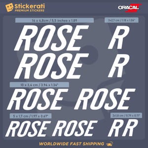 ROSE Bikes Stickers Kit Decals Vinyl Sticker Sponsor Decal Mountain Bike Frame Fork Logo Vinyl Bicycle Cycling Autocollant Aufkleber