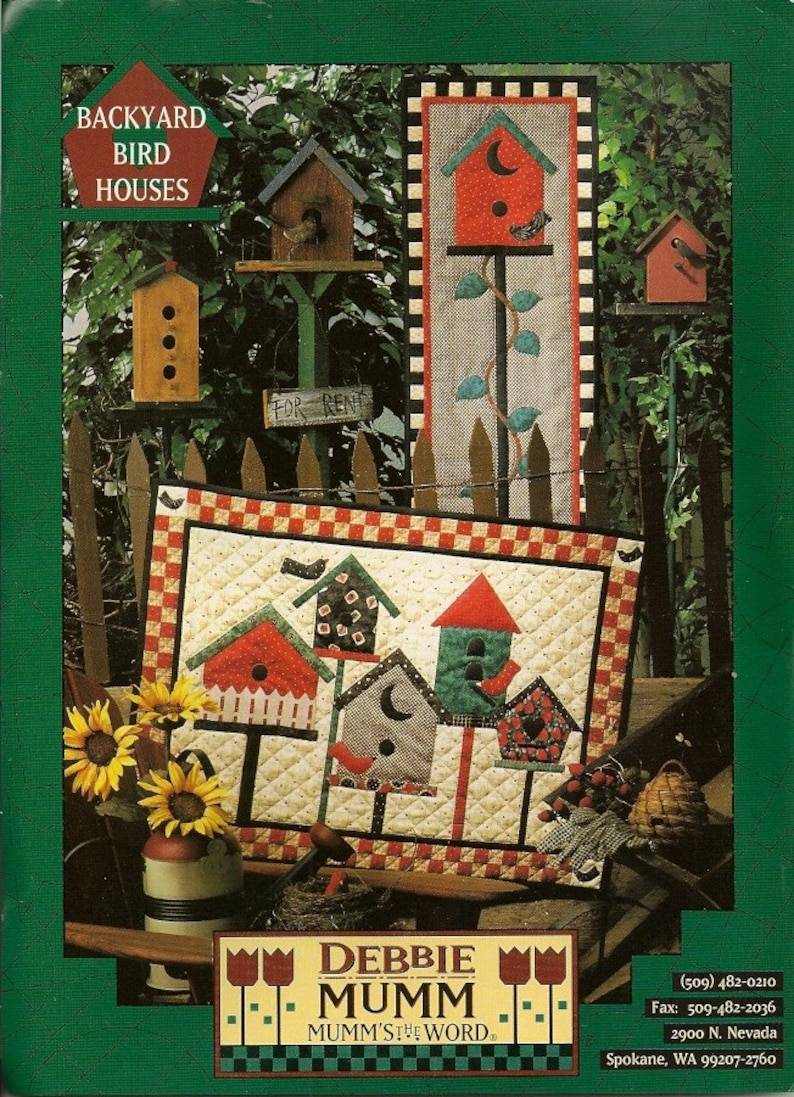 Debbie Mumm Backyard Birdhouses Quilt Pattern Etsy