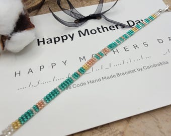 Morse Code Bracelet: Personalized Mother's Day Beaded Jewelry