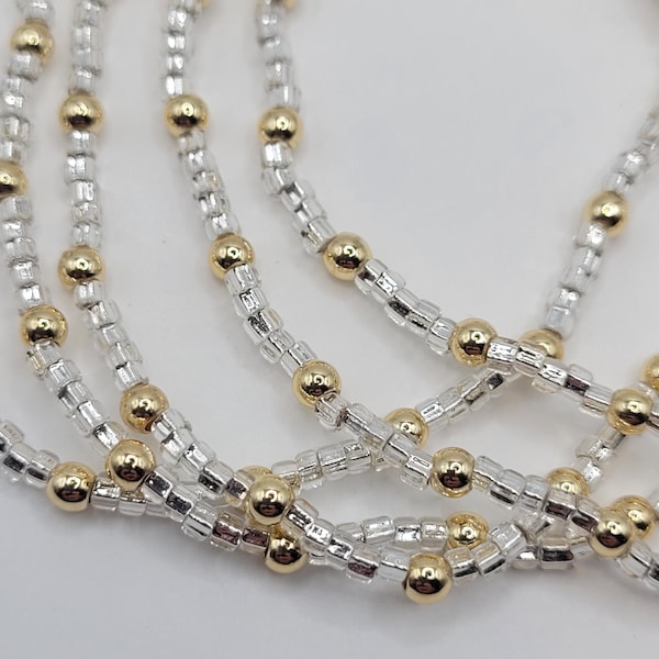 Miyuki Seed Bead Bracelet: 14k Gold Filled, Minimalist Stacking Jewelry