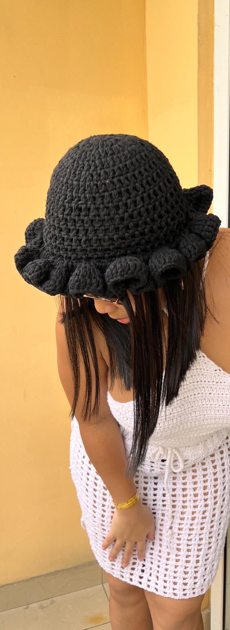 Crochet Different Ruffle Hat Crochet Pattern for Ruffled Hat, Crochet Ruffled Hat Pattern, How to ...