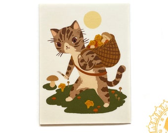 Foraging Kitty Sticker