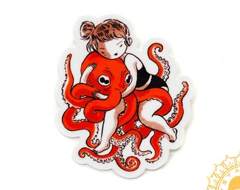 Vinyl Sticker - Octopus Hug