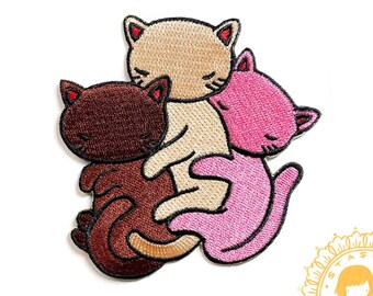 Neapolitan Kitty Spoon - embroidered iron on patch
