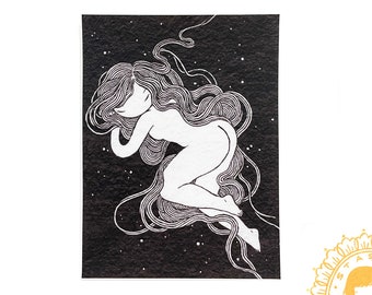 Vinyl Sticker - Sky Nap - witchy nature woman