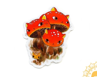 Meowshroom Sticker - Fly Agaric - Amanita Muscaria