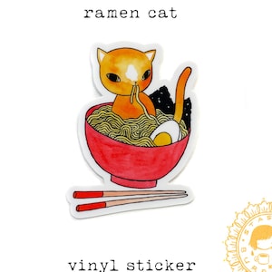 Vinyl Sticker - Ramen Katze - Yum