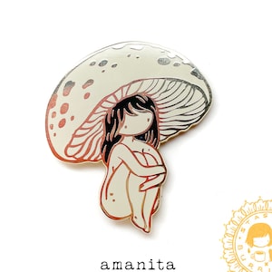 Mushroom girl - hard enamel pin