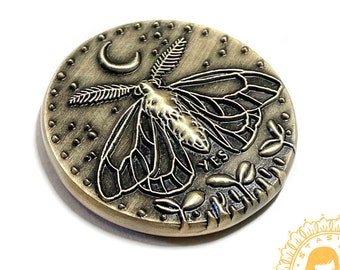 Coin - Moth - Solar System - decision making talisman