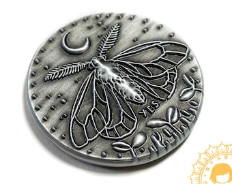 Coin - Moth - Solar System - decision making talisman