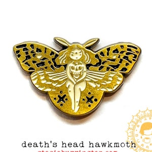 Deaths Head Hawk Moth Girl enamel pin