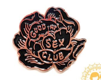 Good at Sex Club pin - black or pink