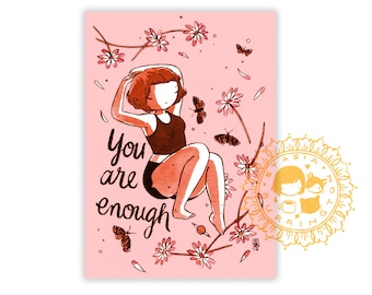 Postcard - You are Enough - Mini print - 5x7