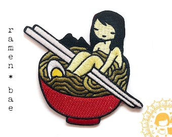 Ramen Bae - embroidered iron on patch