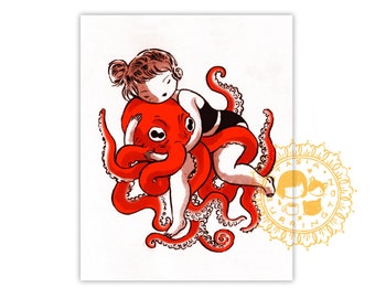 8x10 Print - Octopus Hug