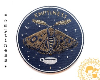 Emptiness - embroidered iron on patch