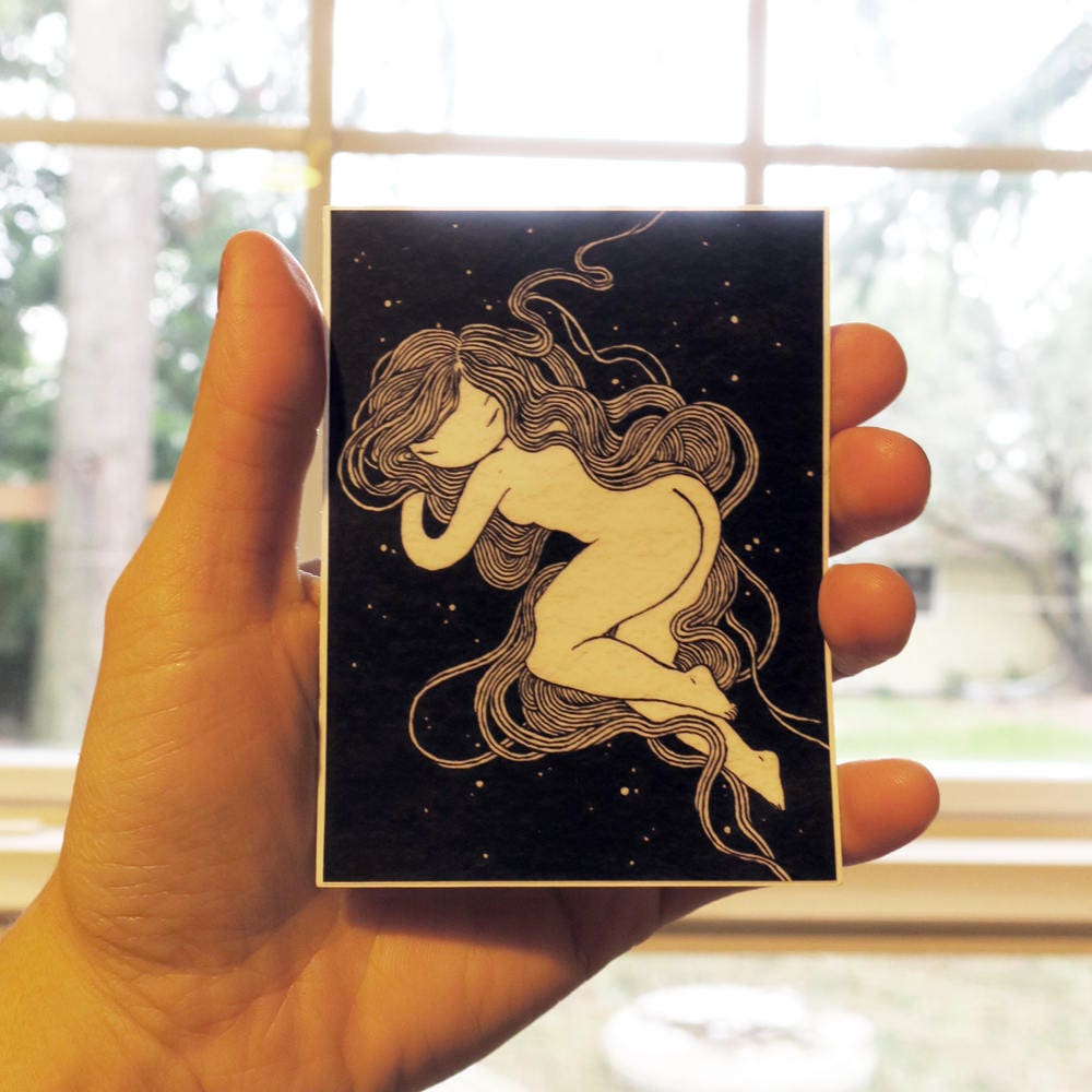 Vinyl Sticker - Sky Nap - witchy nature woman