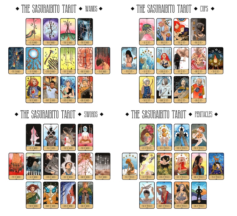 The Sasuraibito Tarot 78 Card Deck and booklet Ninth Printing image 6