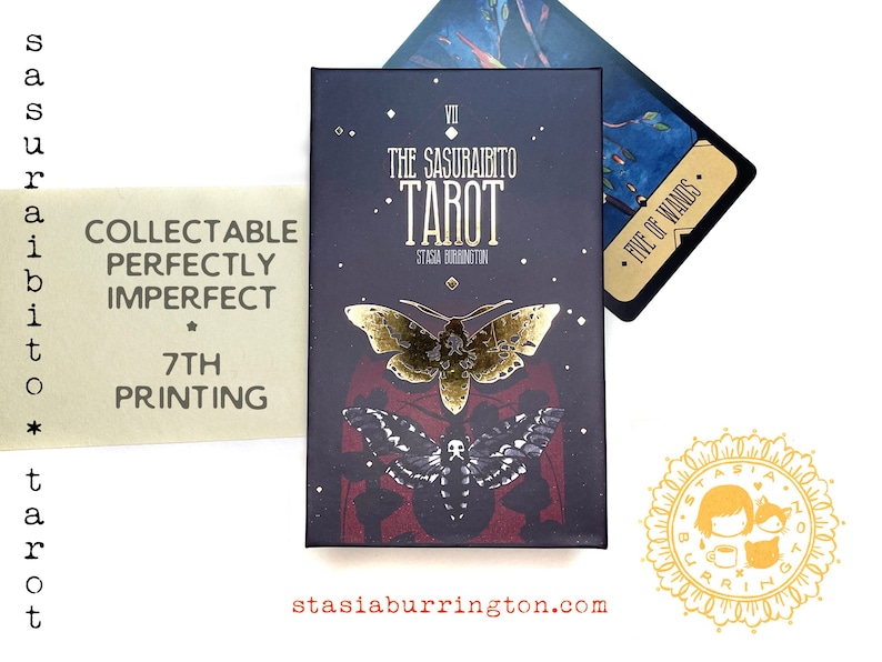 The Sasuraibito Tarot 78 Card Deck and booklet Perfectly Imperfect printing image 2