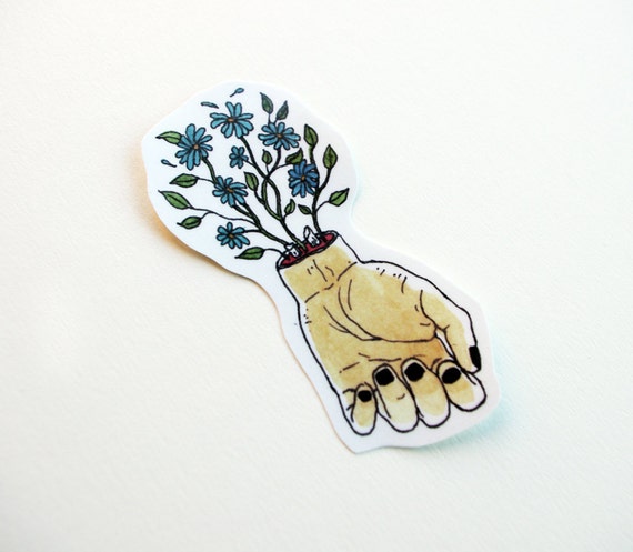 Amputee Sticker Hand Cut Drawing Etsy