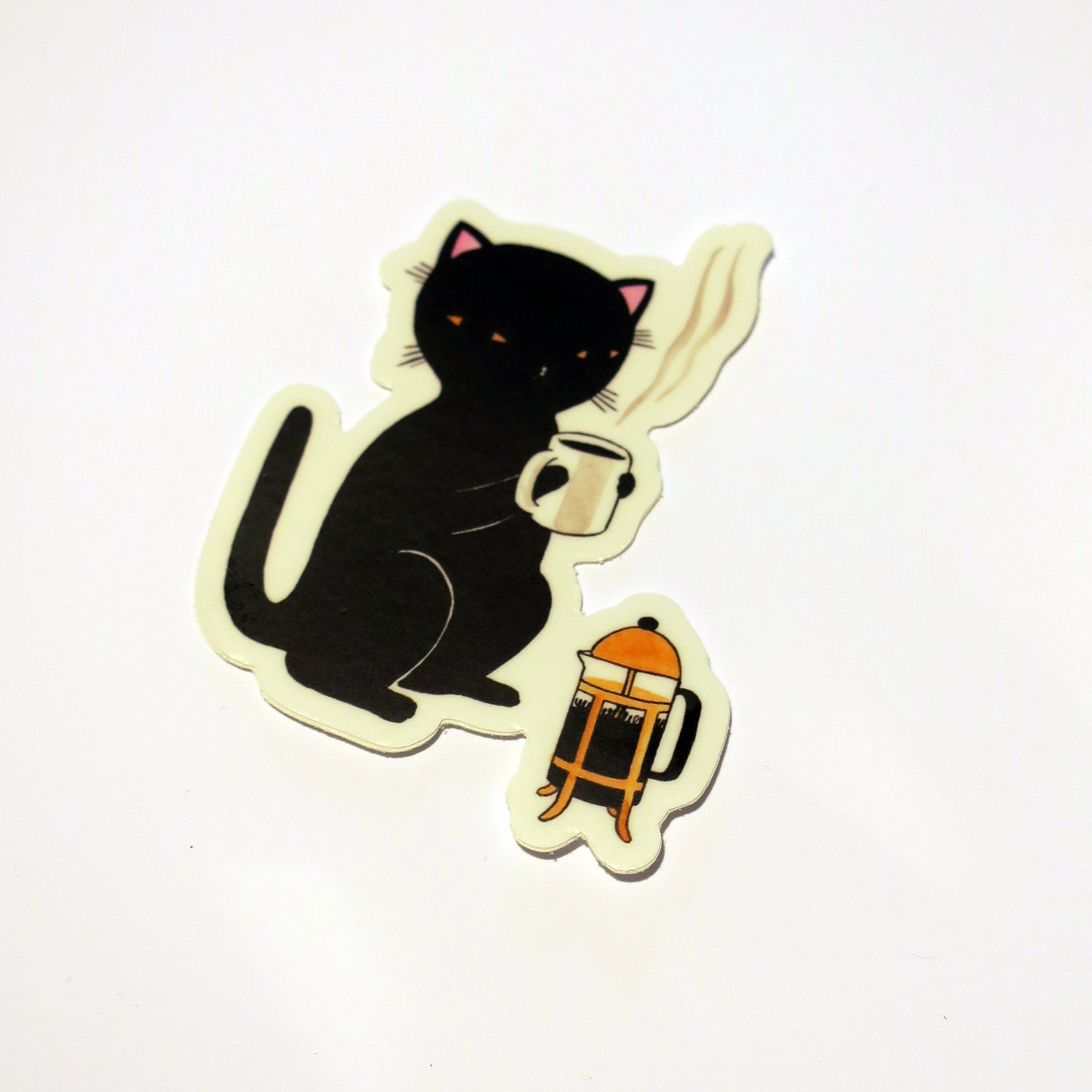 Vinyl Sticker - Coffee Cat