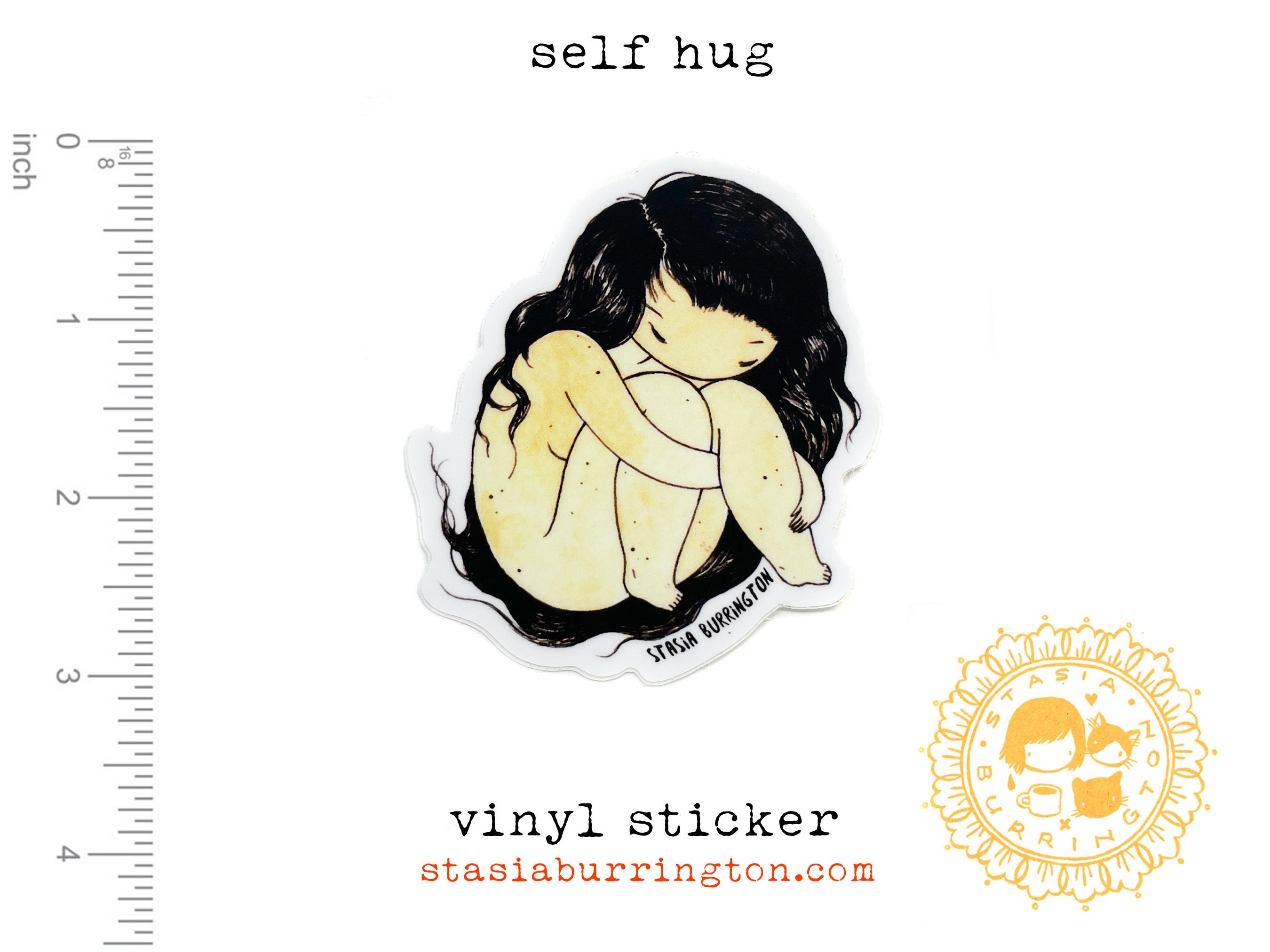 Self-hug Vinyl Sticker - Comforting, Sensitive, Waterproof - Etsy Australia