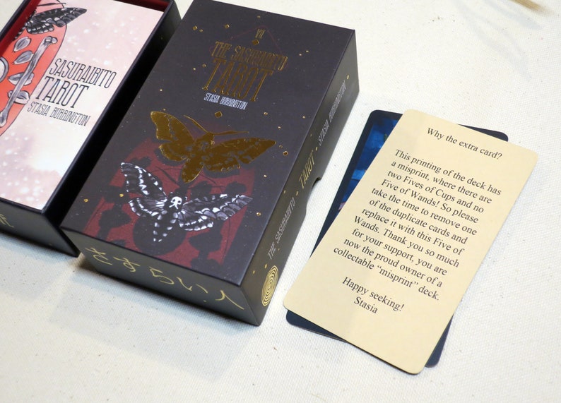 The Sasuraibito Tarot 78 Card Deck and booklet Perfectly Imperfect printing image 7