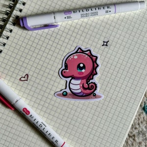 Seepferdchen Sticker | Ozean-inspirierter Vinyl-Aufkleber | Kawaii Aufkleber