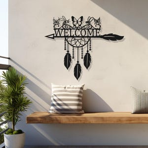Metal Welcome Wall Art, Perfect Gift for Entryways, Unique Housewarming Gift