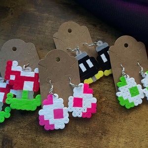Mario Inspired Earrings // Piranha Plant // Bomb-omb // Yoshi Egg // Cute Mario Earrings